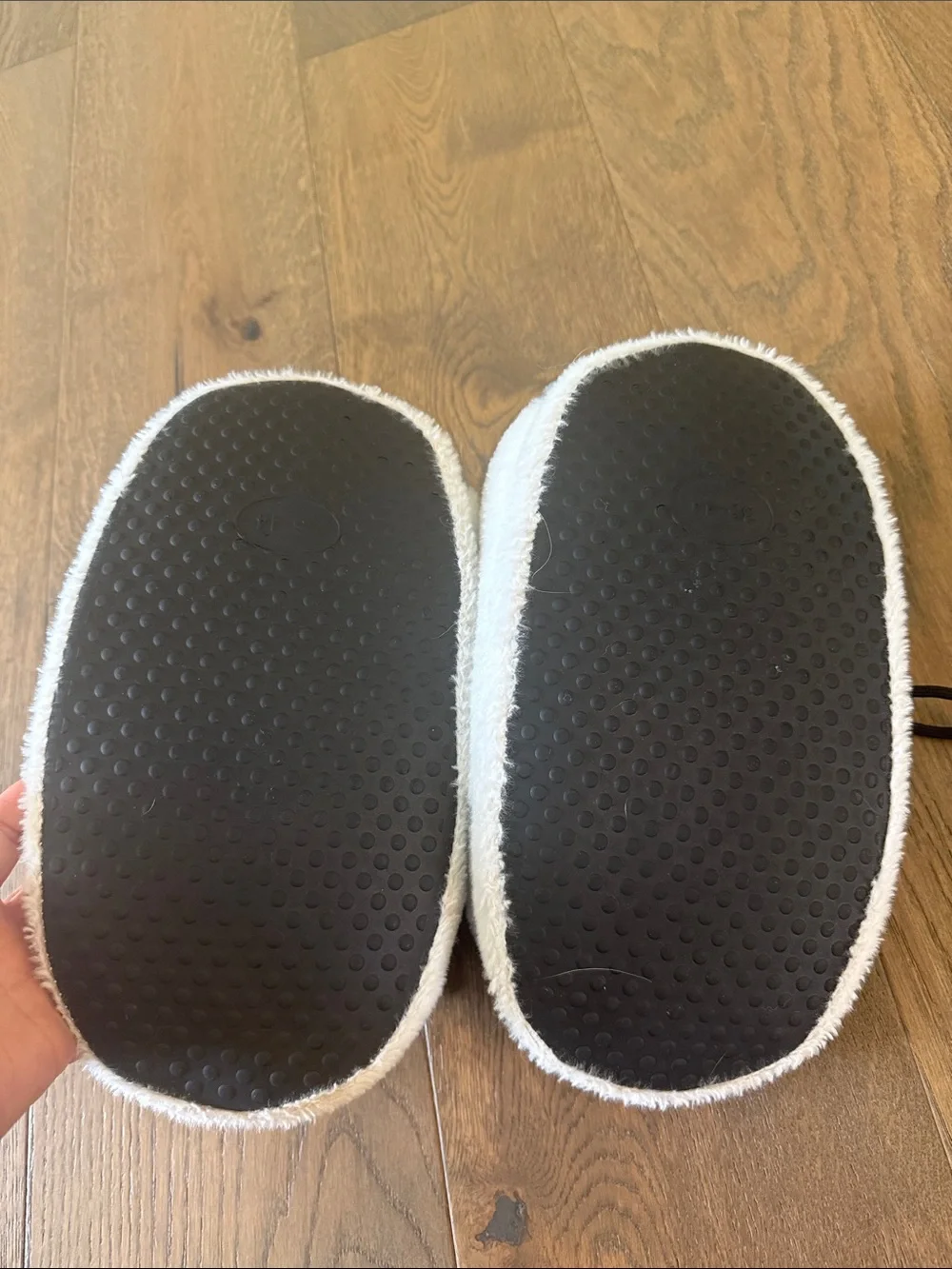 Kids Nike Style Plush Fuzzy Slide Slippers in White, Gray and Black